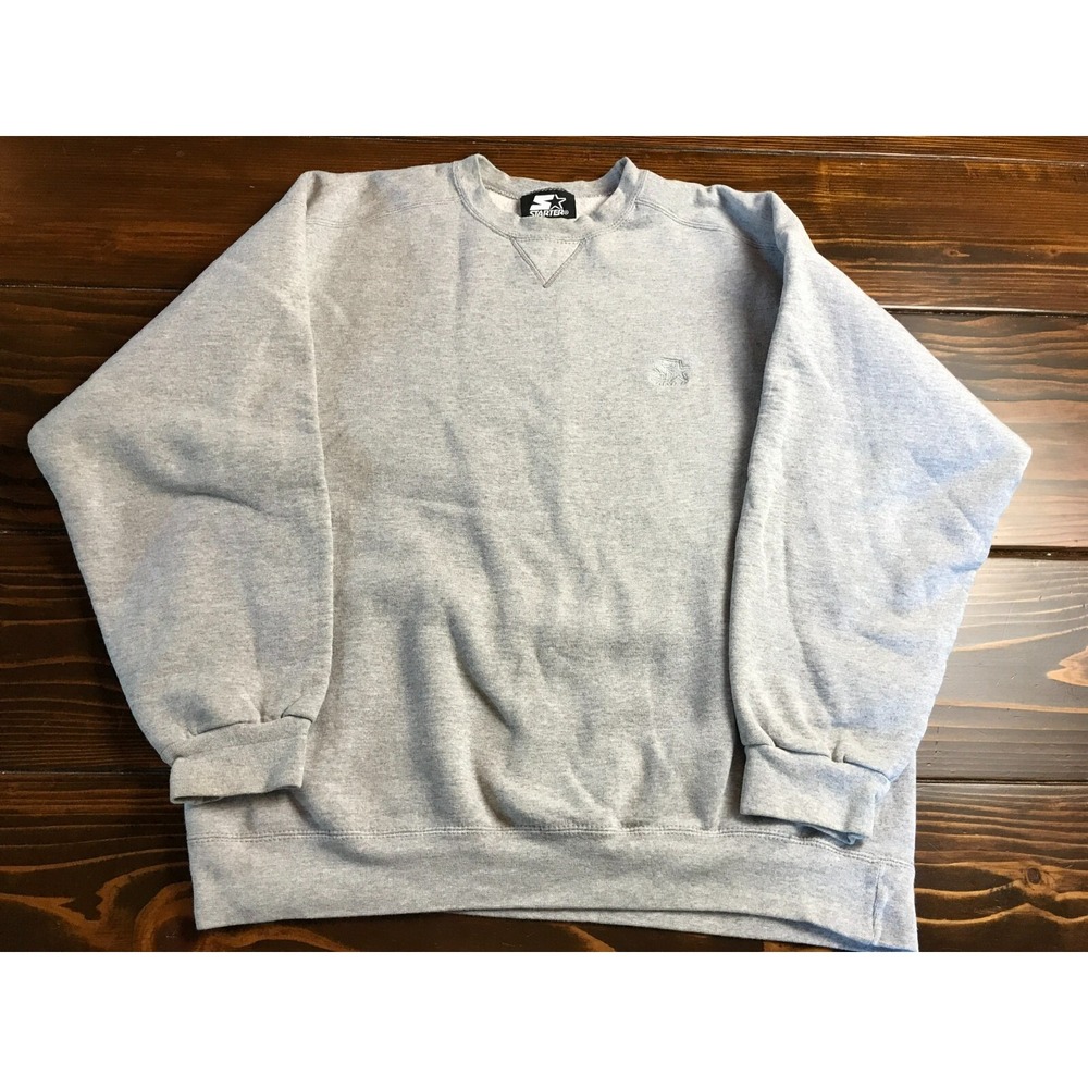 Starter Sweater, Men's Large, Gray, Pullover, Activewear, *Appears to run small